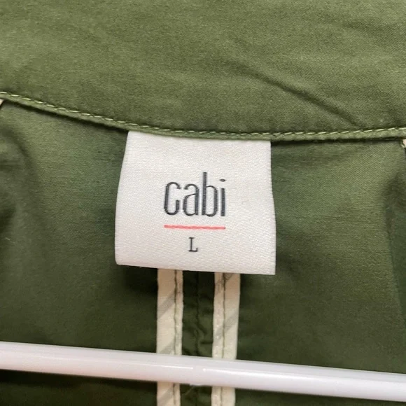 CAbi #5478 Expedition Jacket Sz Large Women’s Army Green Trench  Excellent Condi - Picture 8 of 10
